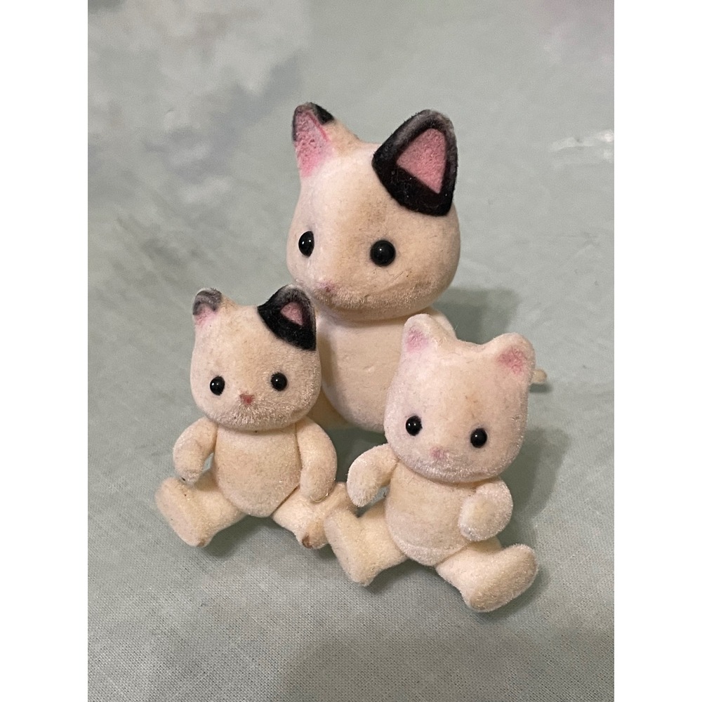 Calico Critters Calico Cats Family 3pc Figures Dollhouse Miniature Toy